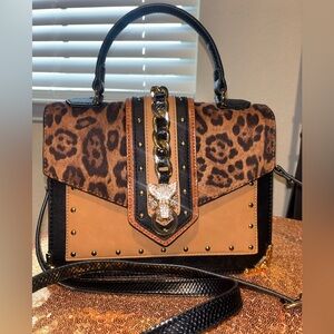 Aldo Baro Leopard Satchel